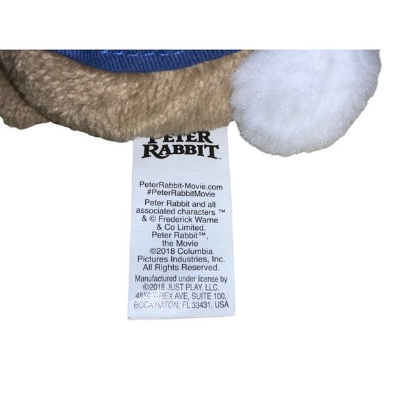 9" PETER RABBIT MOVIE PLUSH STUFFED ANIMAL 2018 JUST PLAY COLUMBIA PICTURES TOY - Picture 8 of 11